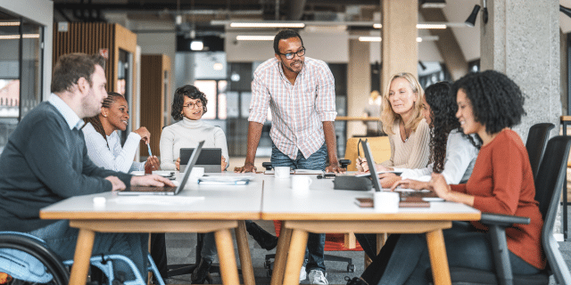 Diverse team in a workplace environment